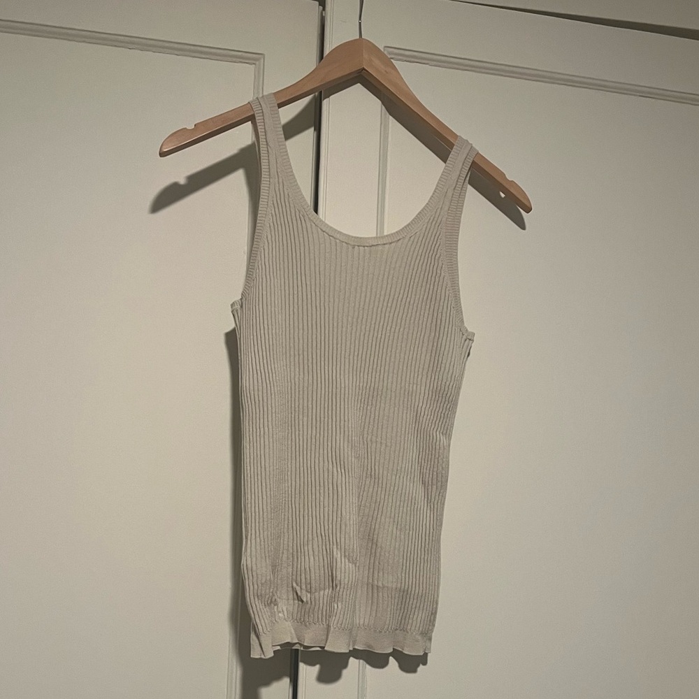 Vince Wool Blend Ribbed Tank - Picture 4 of 4